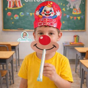 Boca de palhaço divertida  dia do circo