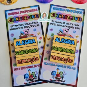 Cartão volta às aulas para professores divertidamente