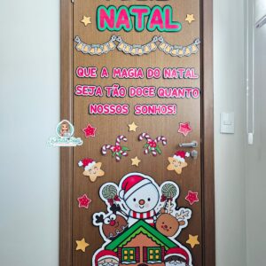 Decoração de porta Doce Natal