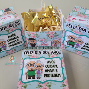 Caixinha para chocolate: dia dos avós