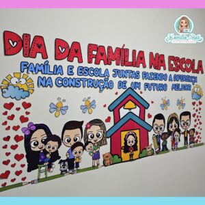 Painel dia da família na escola