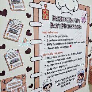 Painel + kit receita de um bom professor