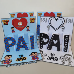Cartão 3D dia dos pais