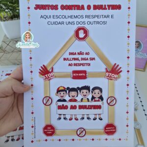 Casinha de palitos não ao bullying