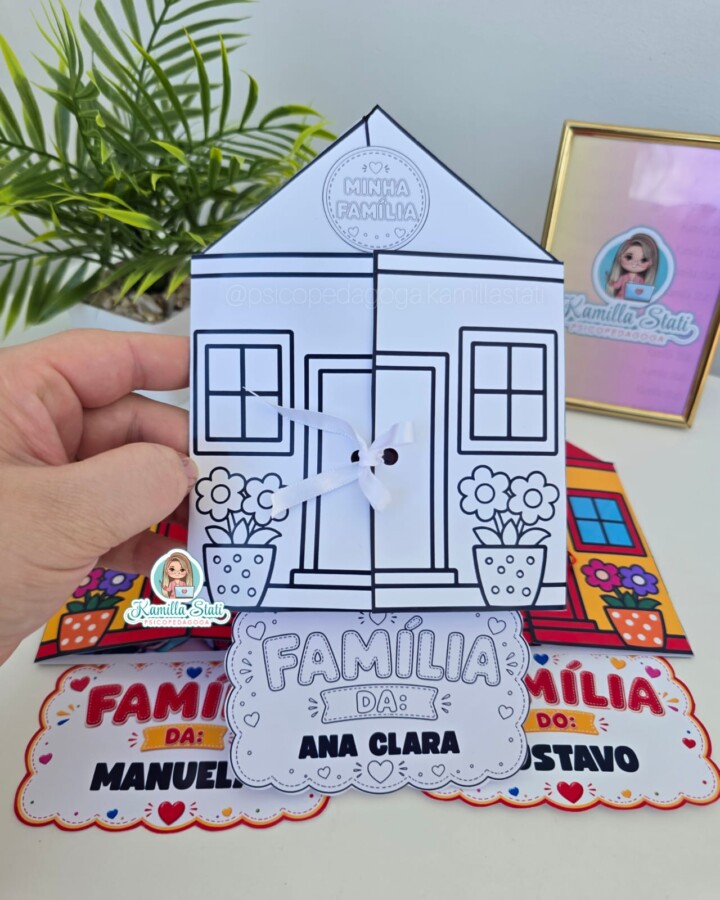 Mural interativo casinha dia da Família