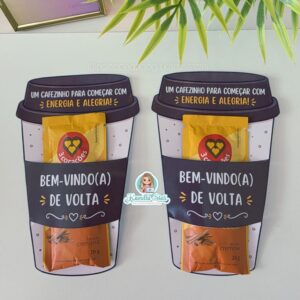 Lembrancinha para sachê de cappuccino: volta às aulas