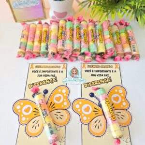 Cartão Setembro Amarelo borboleta para goma