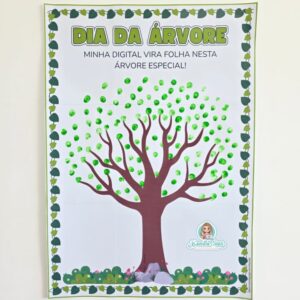 Mural dos dedinhos dia da árvore